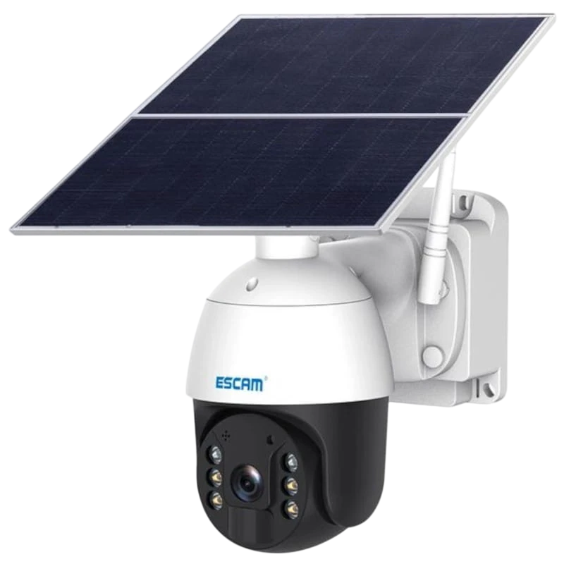 Cámara de seguridad IP Escam QF624 Solar Wifi 24 Horas de grabación Blanco