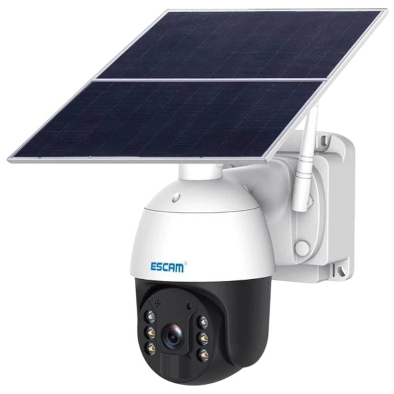 Caméra de sécurité IP Escam QF724 Solaire 4G/LTE 24 Heures d'enregistrement Blanc