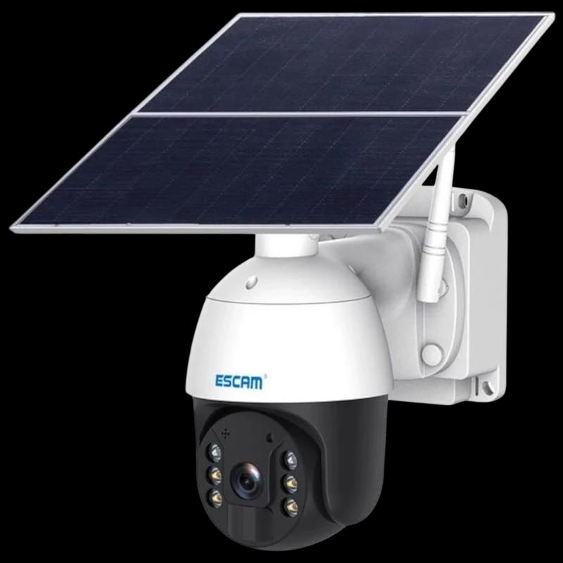 Caméra de sécurité IP Escam QF724 Solaire 4G/LTE 24 Heures d'enregistrement Blanc