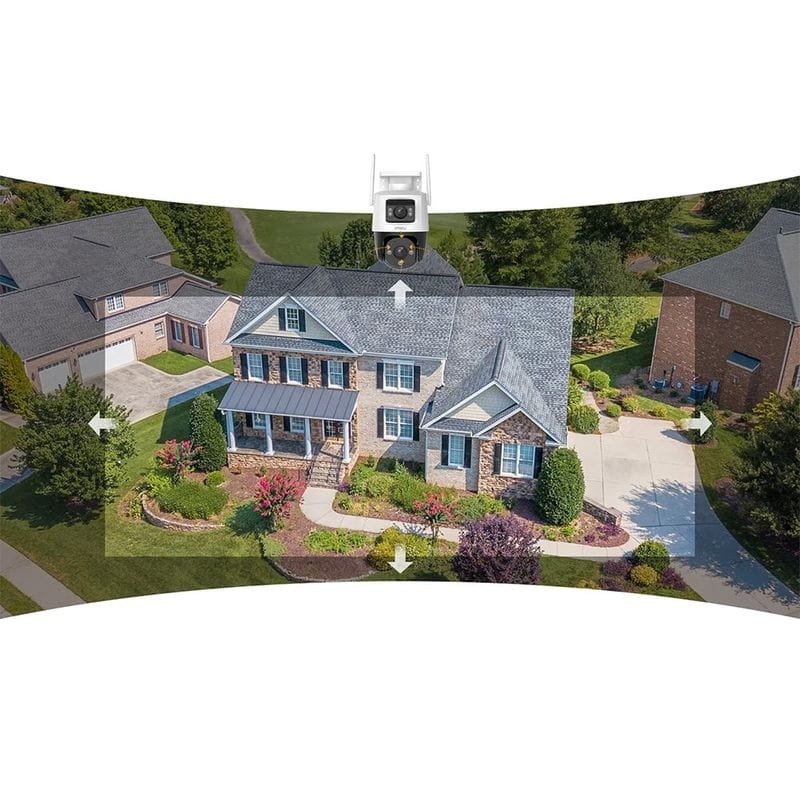 Visión de Cámara de seguridad IMOU Cruiser Dual 8MP WiFi 360º Visión Nocturna Blanca