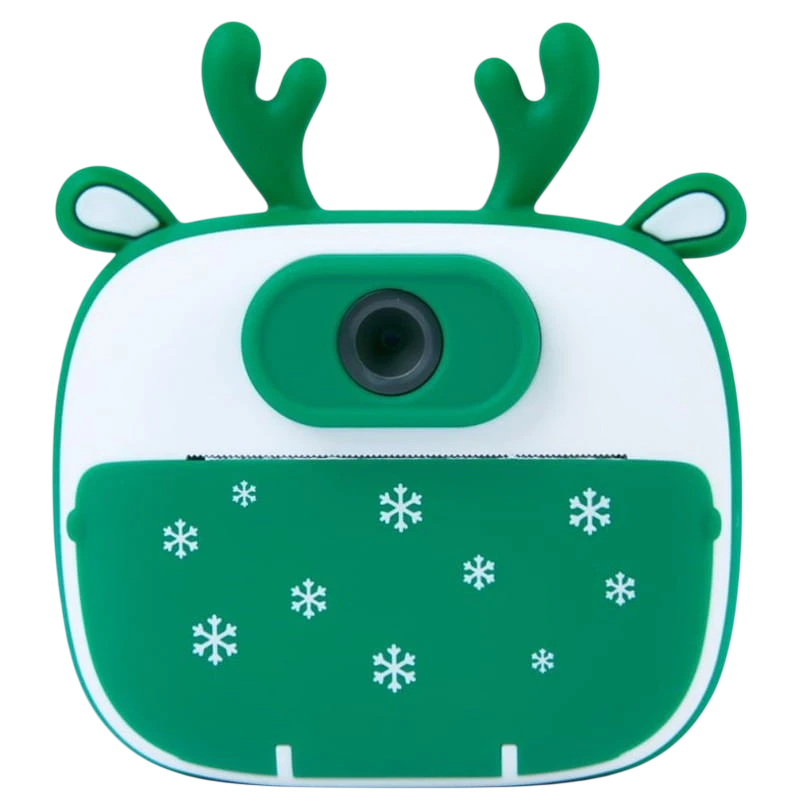 Cámara Instantánea Para Niños con Impresión K13 Diseño Reno Verde
