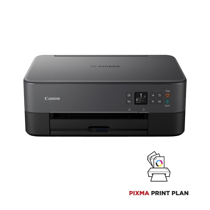 Canon PIXMA TS5350i Wi-Fi OLED 4800 x 1200 dpi Preto - Impressora fotográfica de imagem frontal fechada