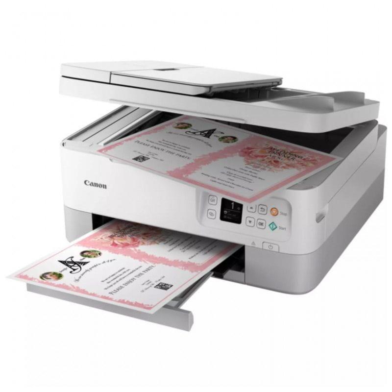 Perspectiva lateral derecha de la Impresora de Tinta Canon PIXMA TS7451i WiFI Blanco