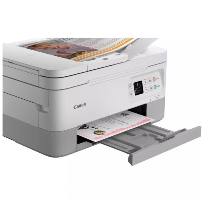 Perspectiva lateral izquierda de la Impresora de Tinta Canon PIXMA TS7451i WiFI Blanco