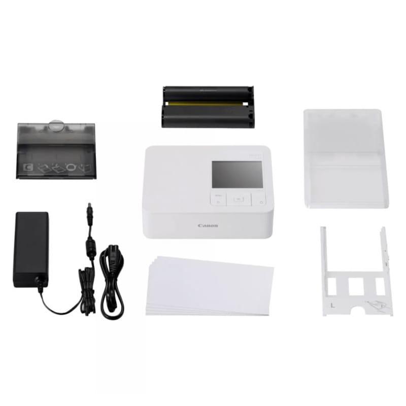 Contenido de la caja de la  Impresora fotográfica Inalámbrica Canon Selphy CP1500 300 DPI Blanco