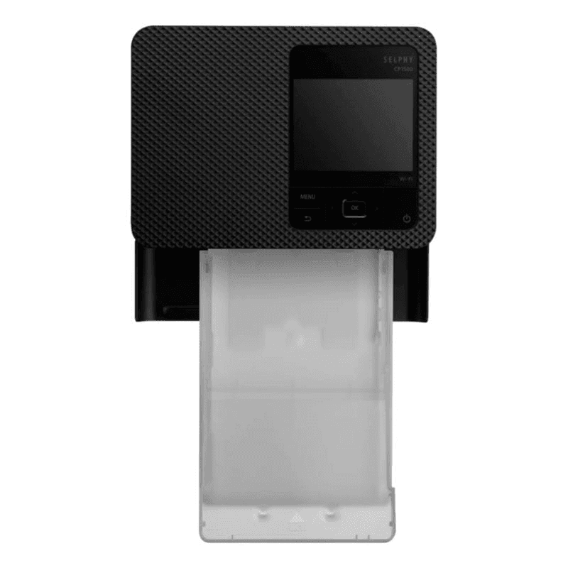 Vista cenital da Impressora Fotográfica Sem Fio Canon Selphy CP1500 300 DPI Preto