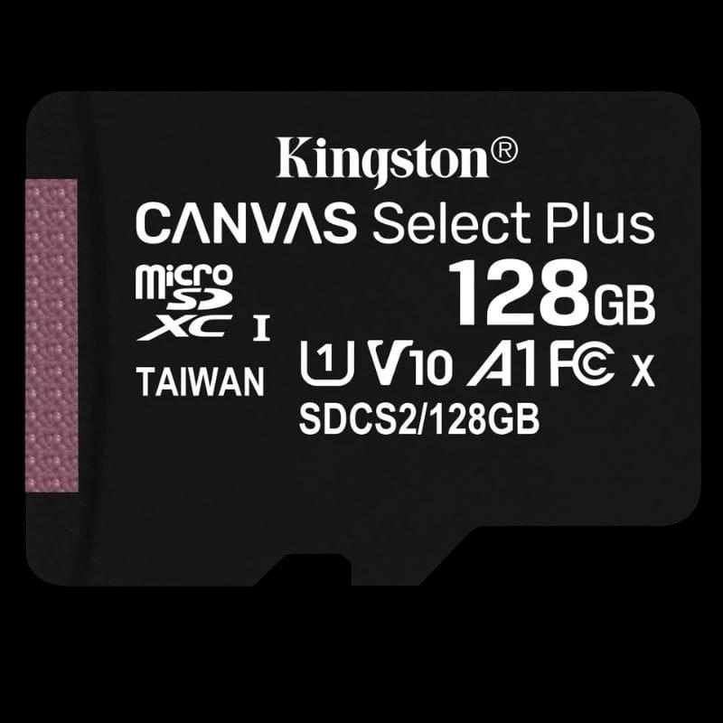 Kingston Canvas Select Plus 128 GB Class 10 UHS-I U1 V10 Noir - Carte microSD