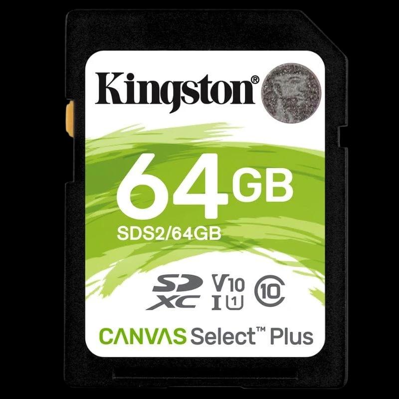 Kingston Canvas Select Plus 64 GB Classe 10 UHS-I U1 V10 Verde / Branco - Cartão SD