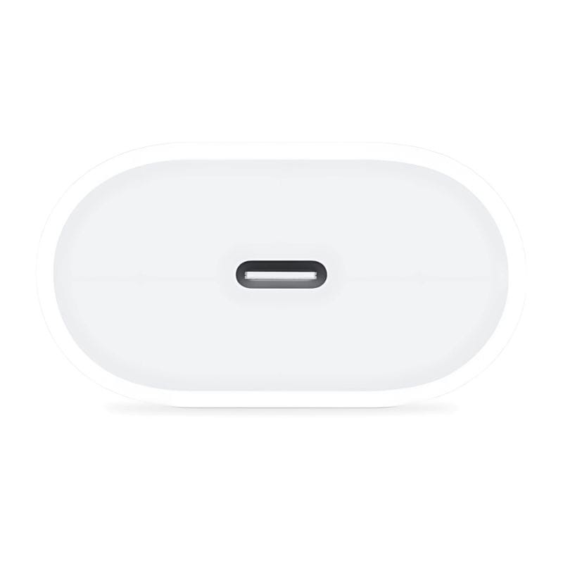 Detalle del conector USB-C del Cargador Apple MUVV3ZM/A 20W