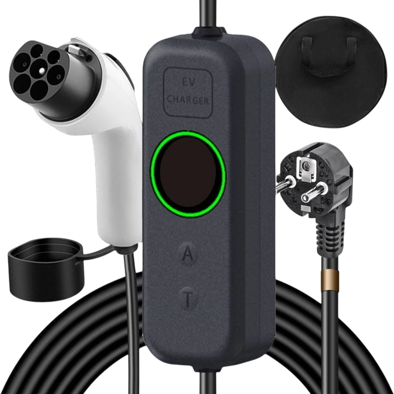 Carregador de carro elétrico EV 16A/3.5KW/5M com cabeçalho de ficha