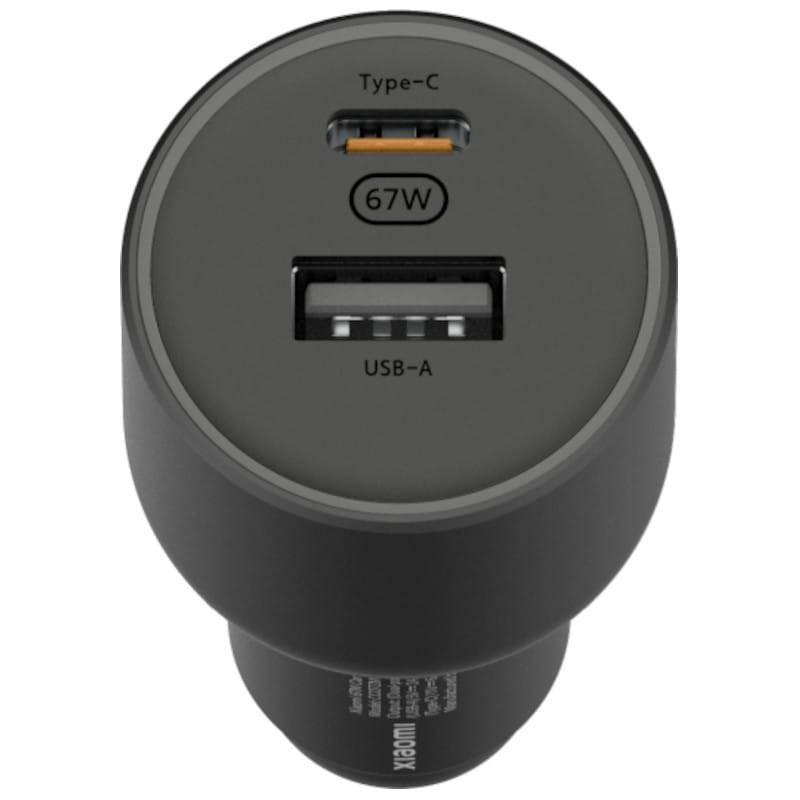 Cargador de Coche Xiaomi Car Charger 67W USB-A y USB Tipo C - Lateral