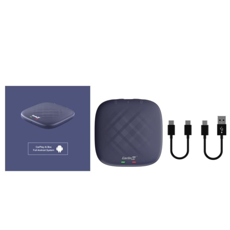 Contenu de la boîte du CarlinKit TBox Plus 4GB/64GB Bleu - Boîte Internet AI