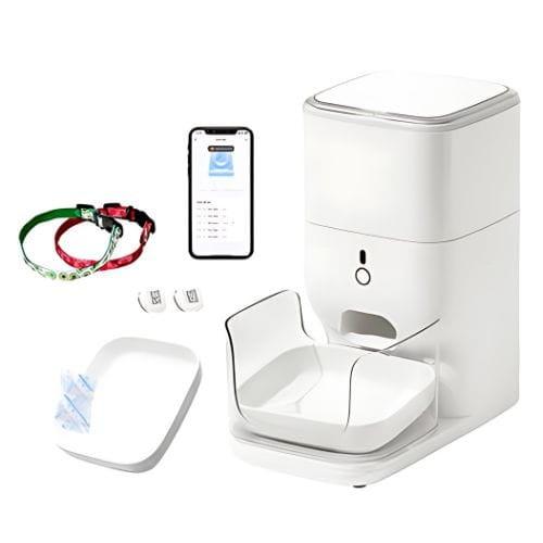 Catlink F04 Fresh 2 Luxury Smart Feeder White with collars image