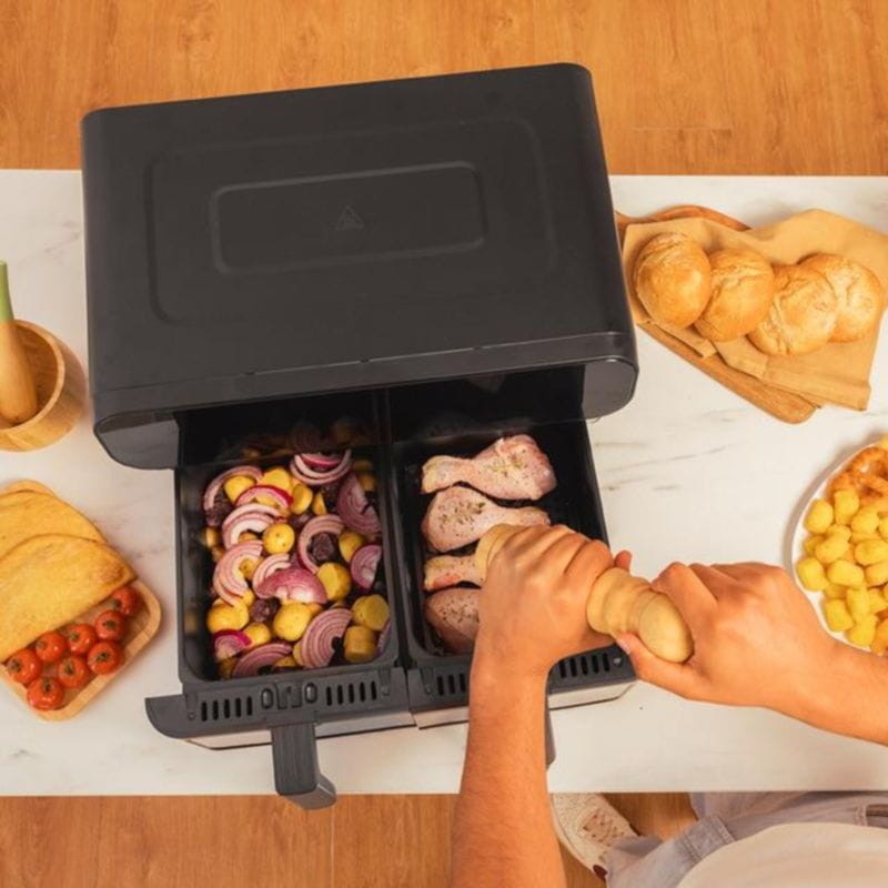 Fritadeira de Ar Cecotec Advance 9000 Doble Preto/Inox com temperatura dual