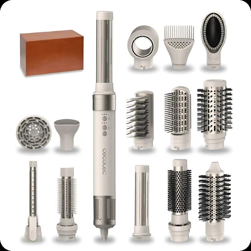 Moldeador multifunción Cecotec Bamba CeramicCare 14in1 AirGlam  Champán