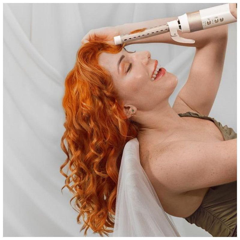 Moldeador multifunción Cecotec Bamba CeramicCare 14in1 AirGlam  Champán rizador