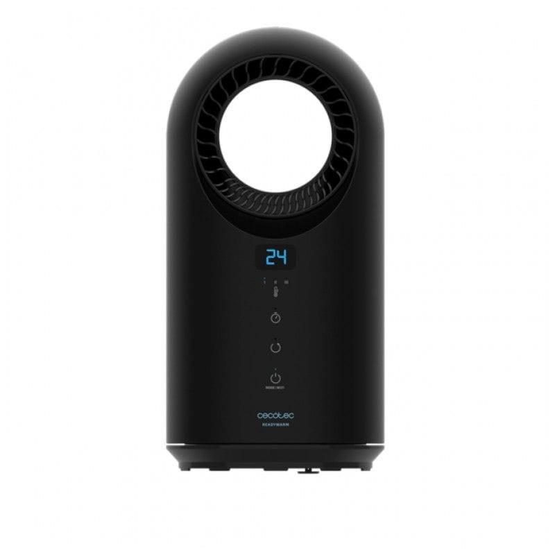 Vista frontal do aquecedor Cecotec ReadyWarm 8400 Bladeless 1500 preto