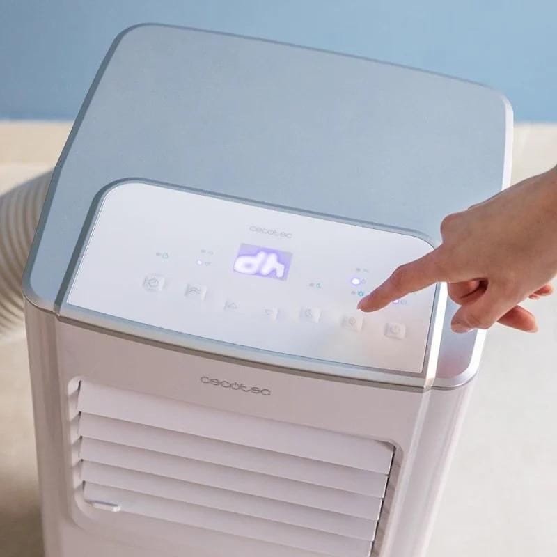 Cecotec ForceClima 9100 Soundless Connected Grey - Ar condicionado portátil imagem dos controlos