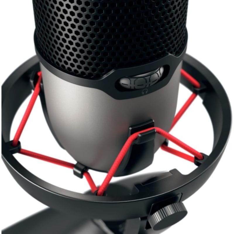 Détail du support de fixation du Microphone CHERRY UM 6.0 ADVANCED USB Noir/Argent