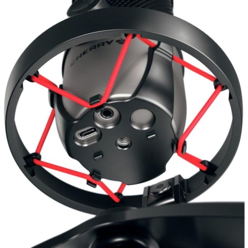 Détail des connexions du Microphone CHERRY UM 6.0 ADVANCED USB Noir/Argent