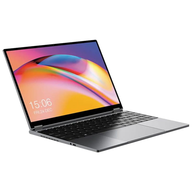 Frontal de Chuwi FreeBook Flip 360º Intel N150/16GB DDR5/512GB SSD/2K Táctil/W11 Gris - Portátil 13.5