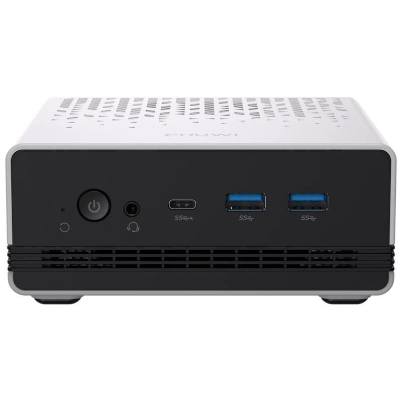Frontal de Chuwi UBox Ryzen 5-6600H/16GB DDR5/512GB SSD/W11 Pro Plata - Mini PC