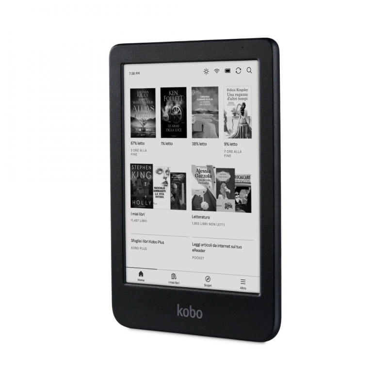 Kobo Clara BW 16 GB Wifi Negro - Lector libros electrónicos imagen de lado