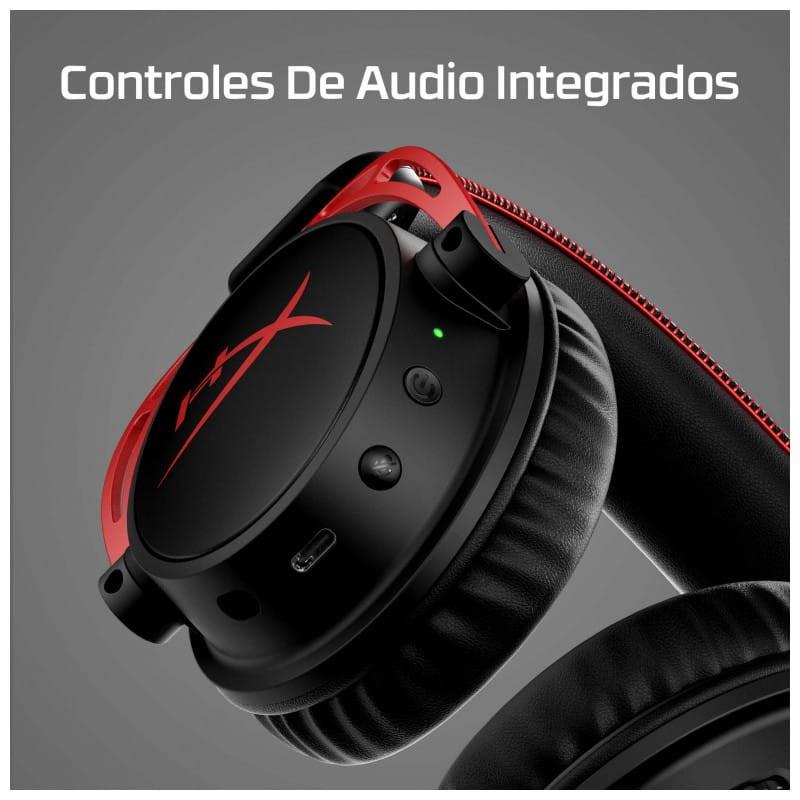 HyperX Cloud Alpha Black e Red - controlos integrados de auscultadores para jogos sem fios