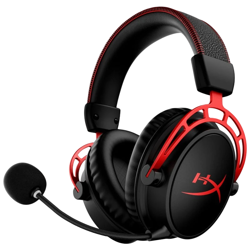 HyperX Cloud Alpha Negro y Rojo - Auriculares inalámbricos gaming