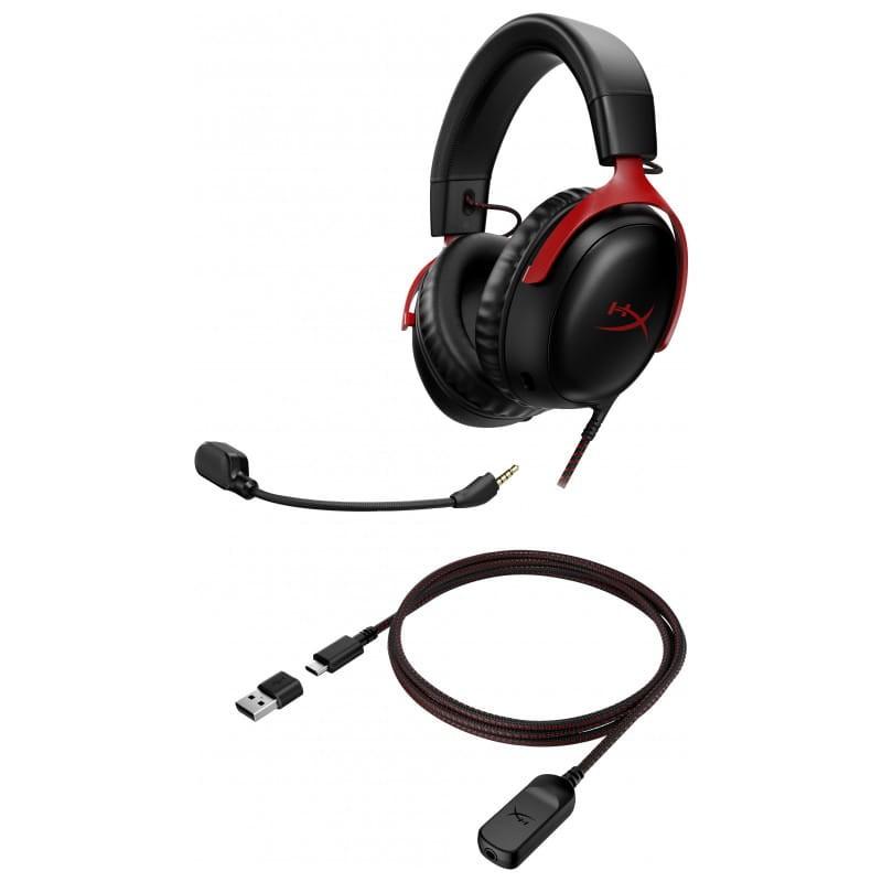 HyperX Cloud III Noir et Rouge - Casque de jeu Contenu de la boîte
