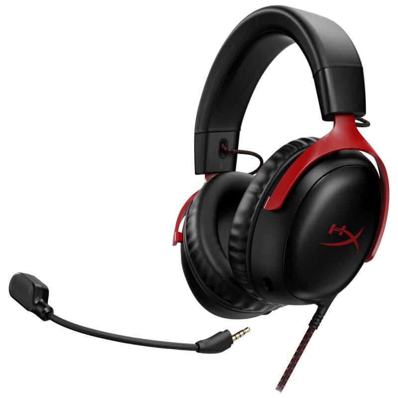 HyperX Cloud III Noir et rouge - Image casque gaming sans microphone