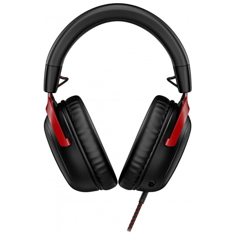 HyperX Cloud III Noir et rouge - Image de face du casque gaming