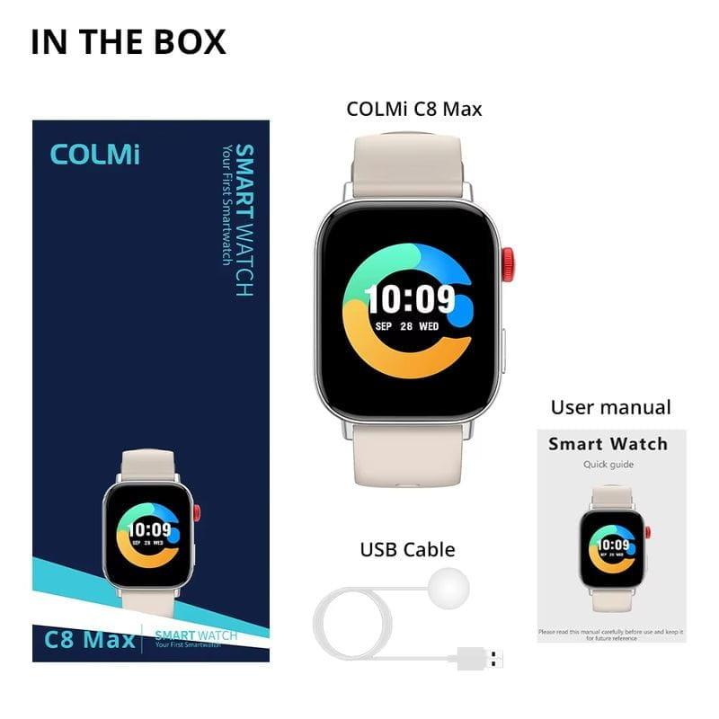 Contenido de la caja de Colmi C8 MAX C SERIES Plata - Reloj inteligente