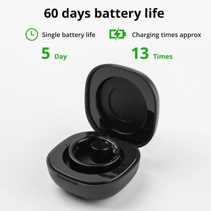 Carga de Colmi R09 Talla 10 Negro - Anillo inteligente