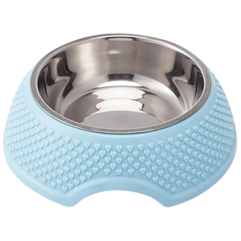 Comedero para Mascota Acero Inoxidable Azul