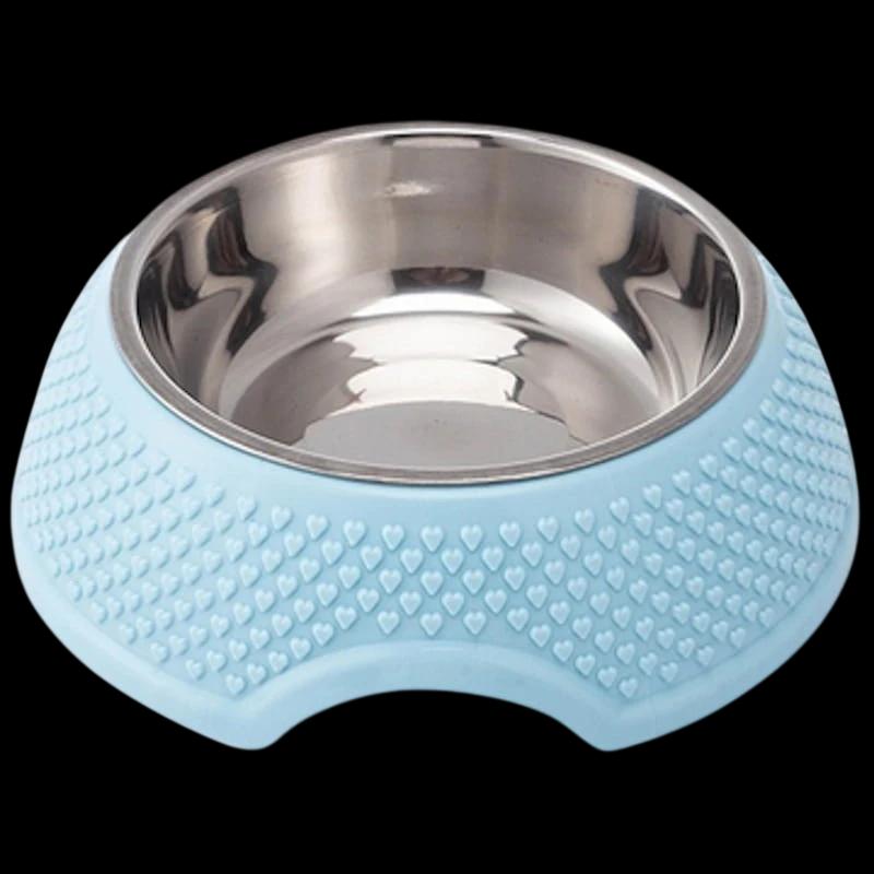 Mangeoire pour Animaux de Compagnie en Acier Inoxydable Bleu