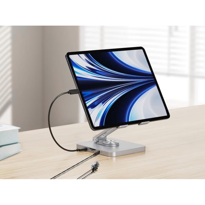 Conceptronic DONN26G Plata - Soporte para tabletas Foto real con vista frontal de una Tablet 