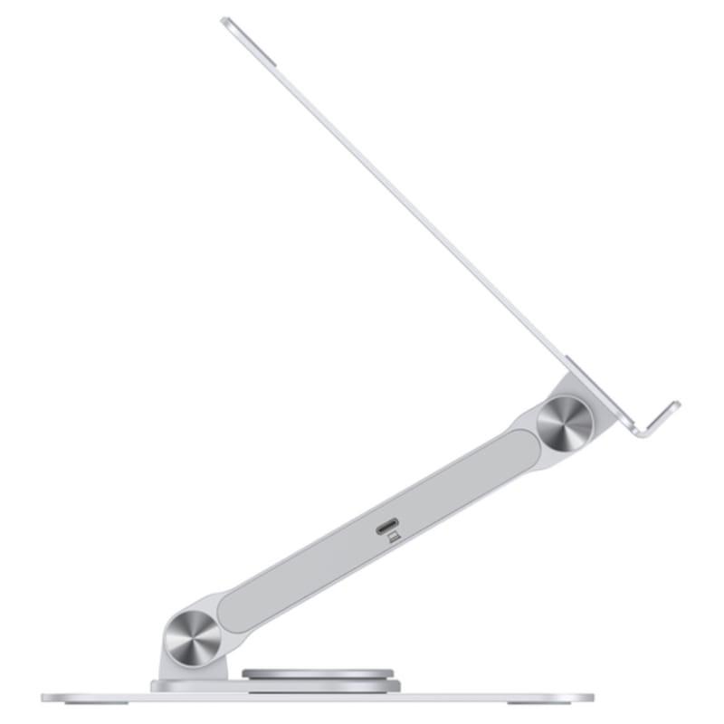 Conceptronic DONN27G Plata - Soporte para ordenador portátil Vista lateral derecha