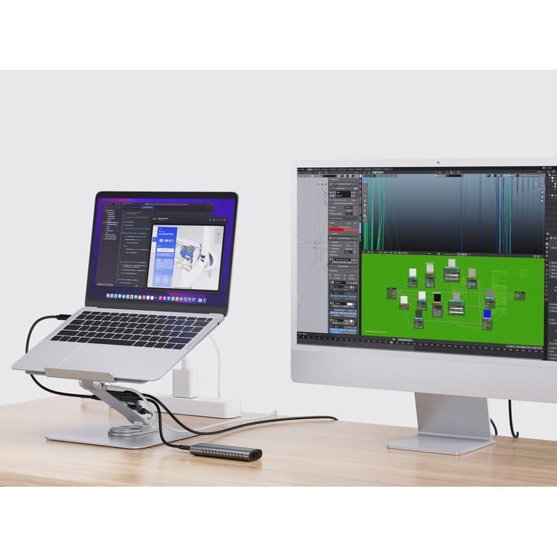 Conceptronic DONN27G Plata - Soporte para ordenador portátil Foto real en el escritorio