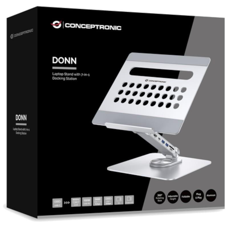 Conceptronic DONN27G Plata - Soporte para ordenador portátil Caja