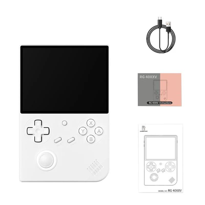 Anbernic RG40XX V Console rétro portable 64 Go Blanc Contenu de la livraison