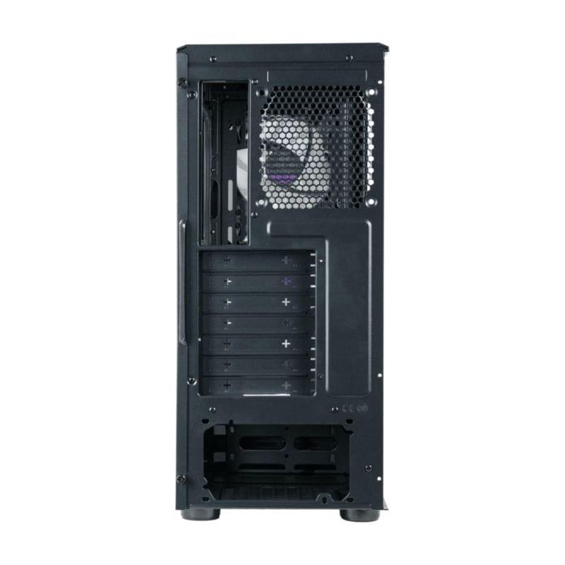 Vista frontal trasera de la Midi Tower Cooler Master CMP 520 Negro