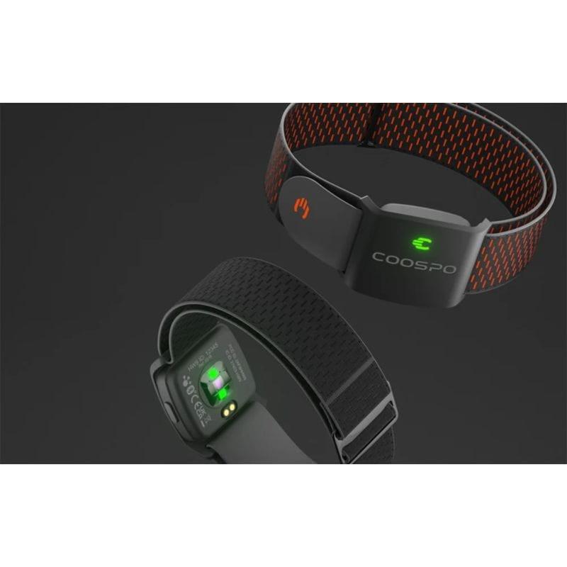 Indicateurs LED du Moniteur de fréquence cardiaque Coospo HW9 Noir