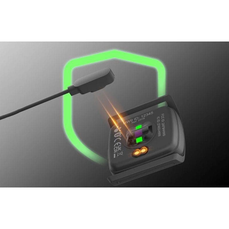 Lumières LED du Moniteur de fréquence cardiaque Coospo HW9 Noir