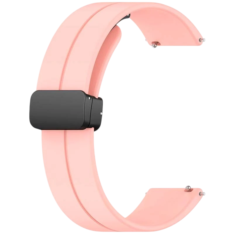 Correa de silicona rosa con cierre magnético universal de 22mm para smartwatch