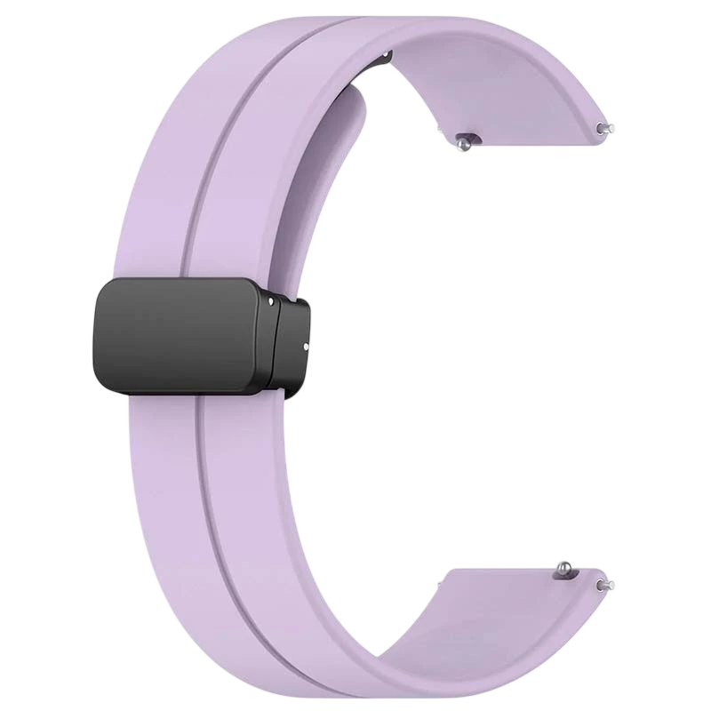 Bracelet en silicone pourpre avec fermoir magnétique universel de 22 mm pour smartwatch