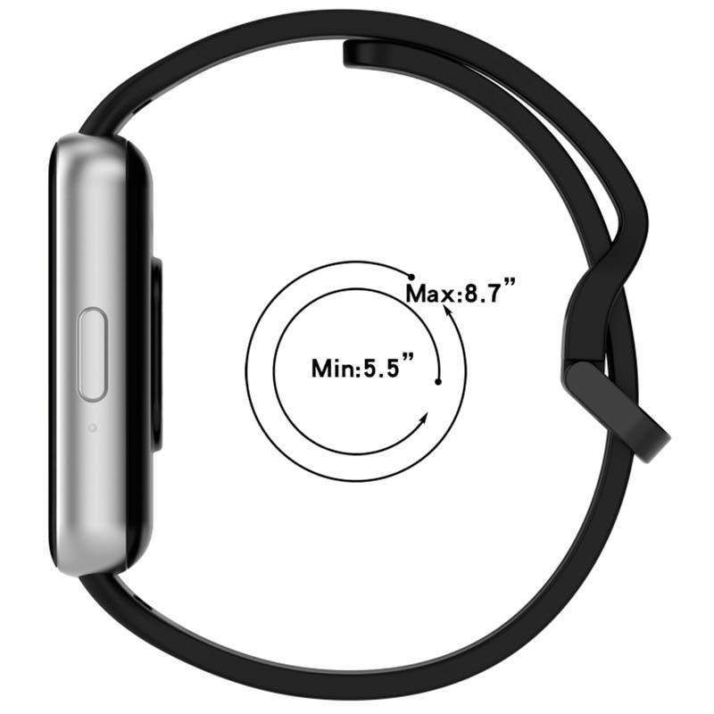 circunferencia de la Correa de silicona negra para Samsung Galaxy Fit 3