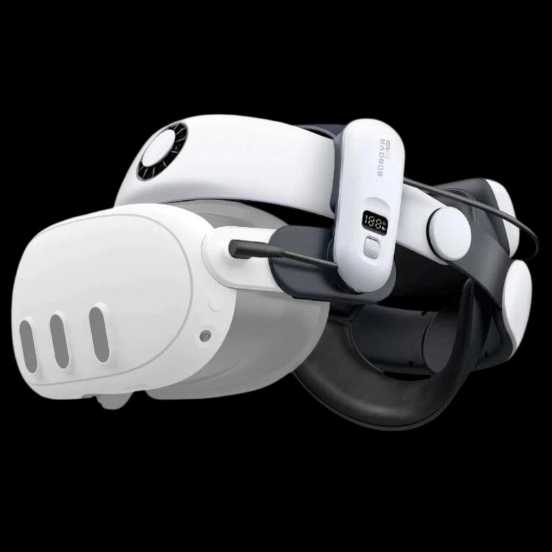 Correia BOBOVR S3 PRO com bateria e ventilação para Meta Quest 3 / Quest 3S Branco - Acessório para óculos VR - Sem Selo