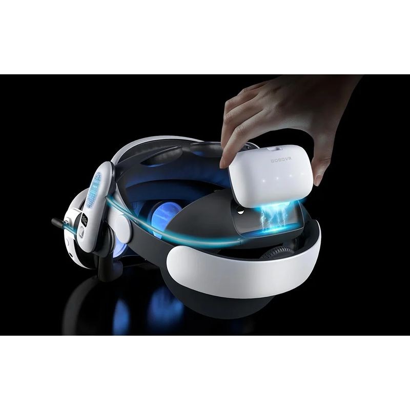 Bateria de Correia BOBOVR S3 PRO compatível com a bateria B1000 para Meta Quest 3 / Quest 3S Branco - Acessório para óculos VR
