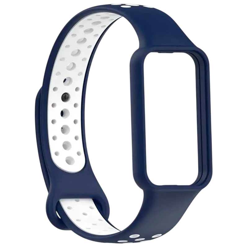 Correa Dual Color para Amazfit Band 7 Azul+Blanco